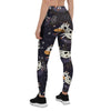 Black Cartoon Cow Print Women's Leggings-grizzshop