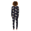 Black Cartoon Cow Print Women's Pajamas-grizzshop