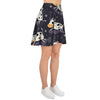 Black Cartoon Cow Print Women's Skirt-grizzshop