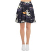 Black Cartoon Cow Print Women's Skirt-grizzshop