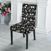 Black Cartoon Skull Chair Cover-grizzshop