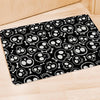 Black Cartoon Skull Door Mat-grizzshop