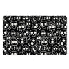 Black Cartoon Skull Door Mat-grizzshop