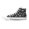 Black Cartoon Skull Men's High Top Shoes-grizzshop