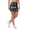 Black Cartoon Skull Mini Skirt-grizzshop