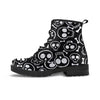 Black Cartoon Skull Women's Boots-grizzshop