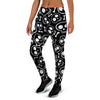 Black Cartoon Skull Women's Joggers-grizzshop