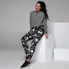 Black Cartoon Skull Women's Joggers-grizzshop