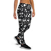 Black Cartoon Skull Women's Joggers-grizzshop