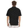 Black Cat Alien Print Pattern Men's Short Sleeve Shirts-grizzshop