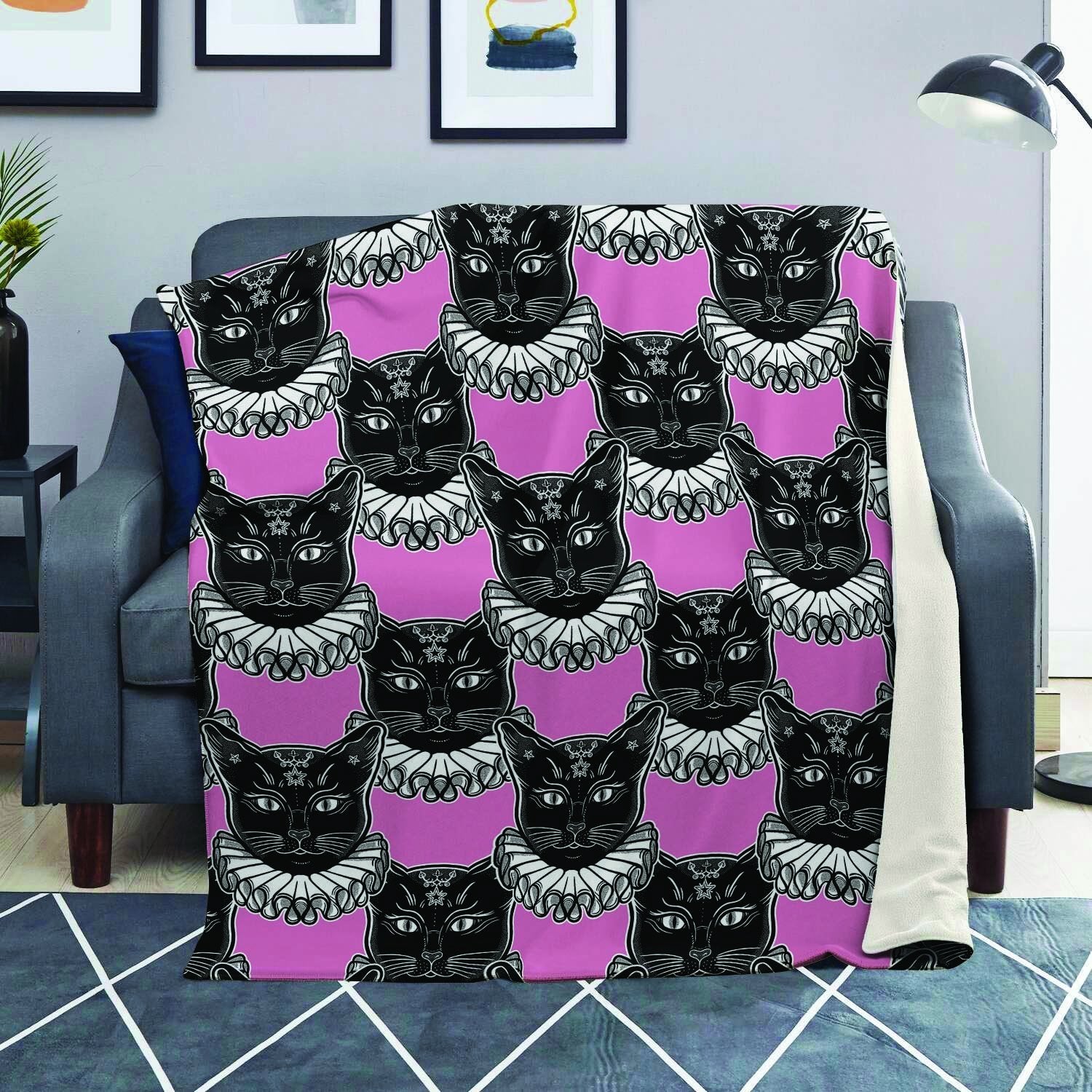 Black Cat Gothic Blanket-grizzshop