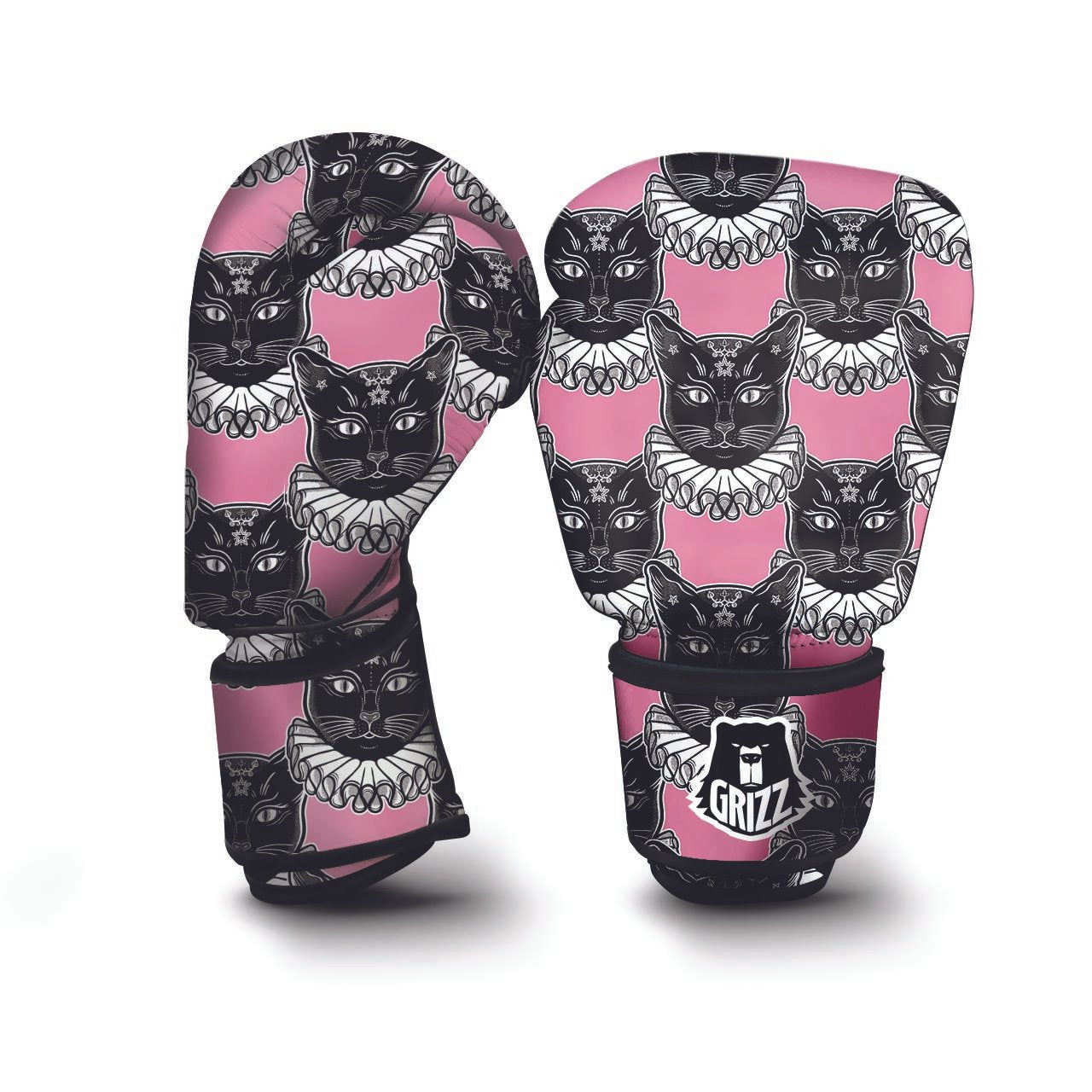 Black Cat Gothic Boxing Gloves-grizzshop