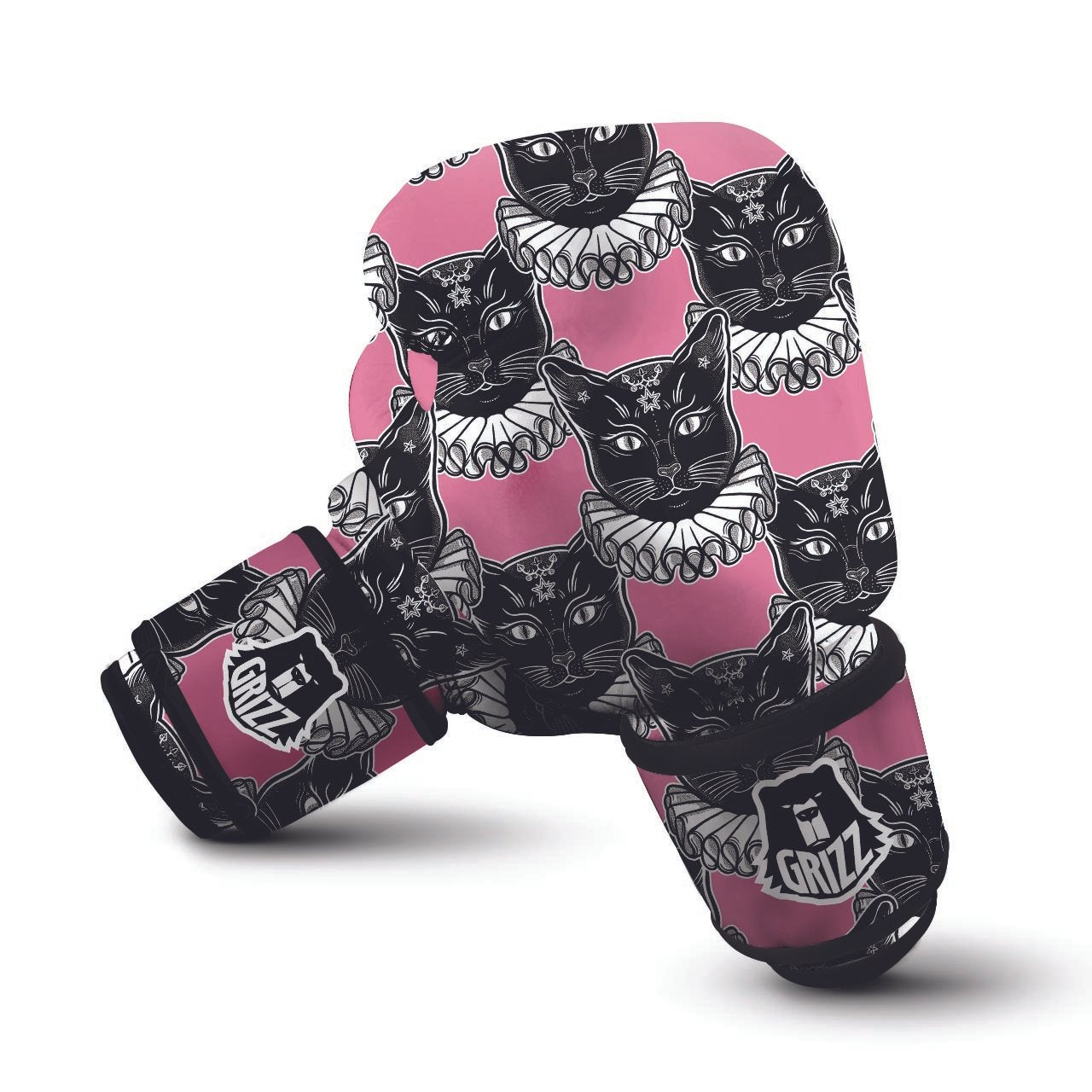 Black Cat Gothic Boxing Gloves-grizzshop