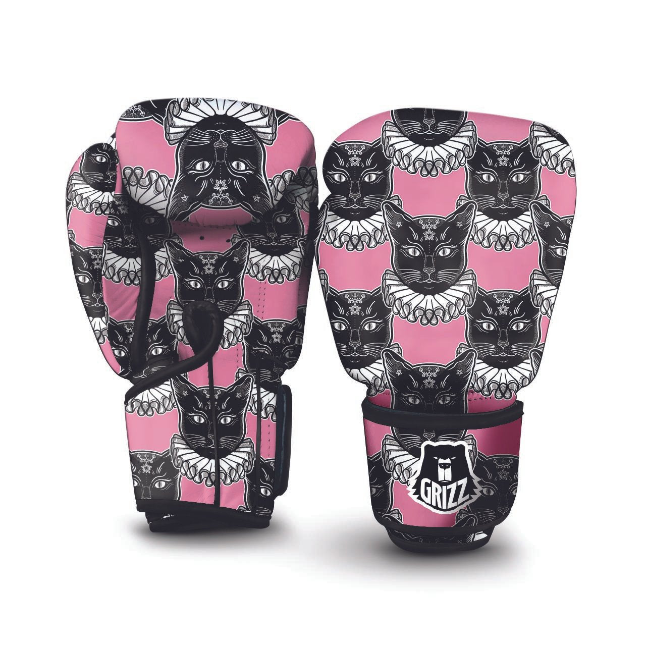 Black Cat Gothic Boxing Gloves-grizzshop