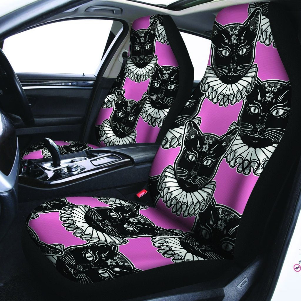 Black Cat Gothic Car Seat Covers-grizzshop