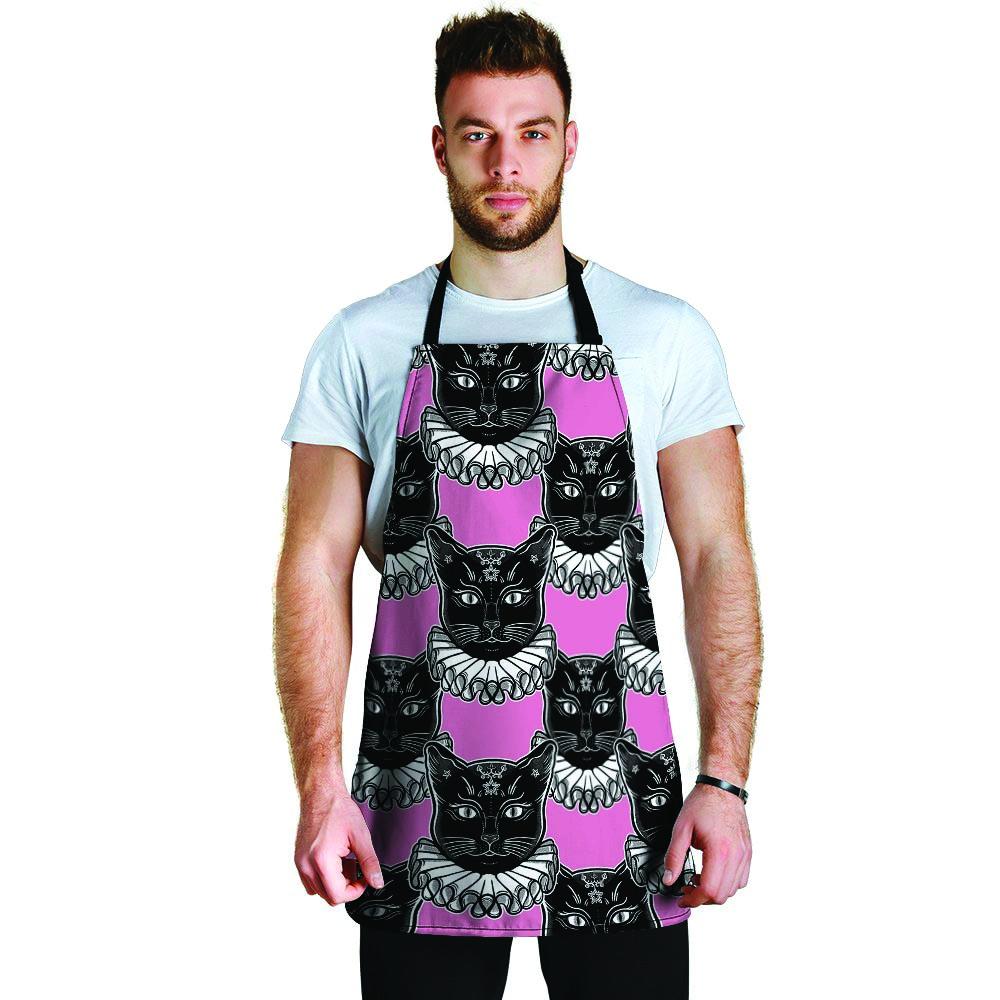 Black Cat Gothic Men's Apron-grizzshop