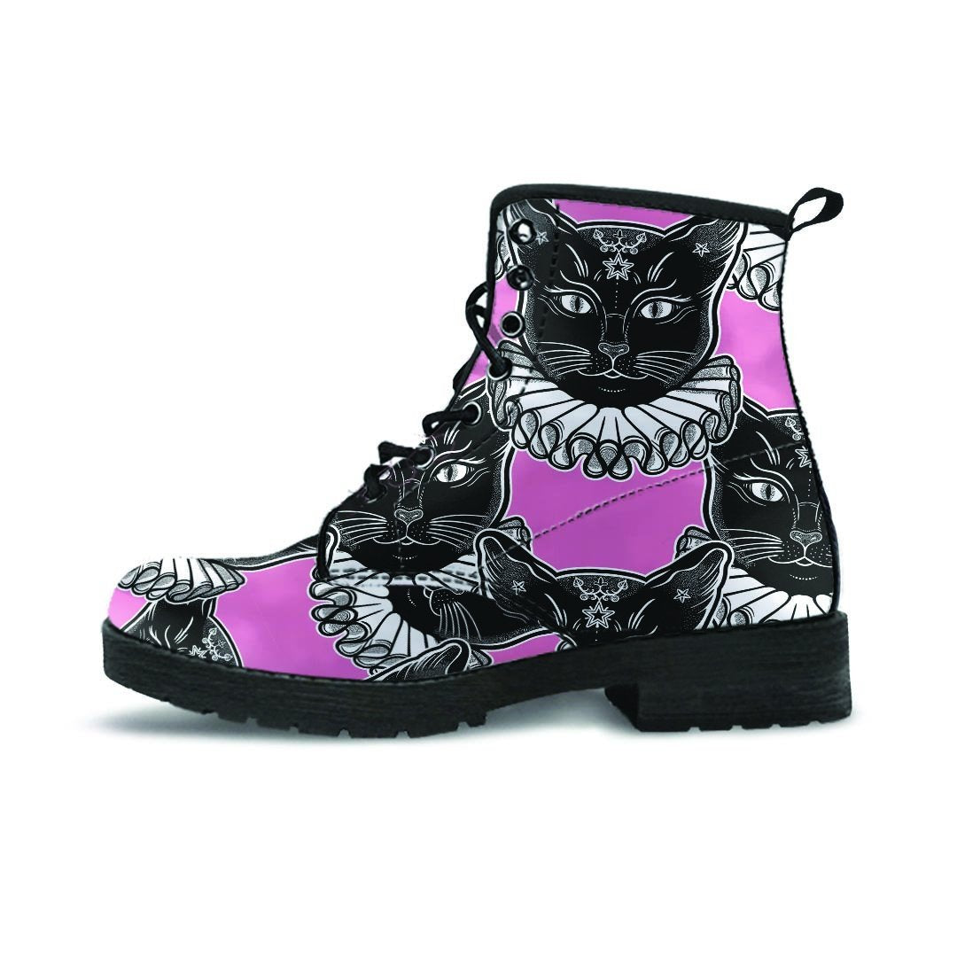 Black Cat Gothic Men's Boots-grizzshop