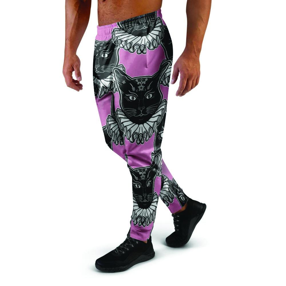 Black Cat Gothic Men's Joggers-grizzshop