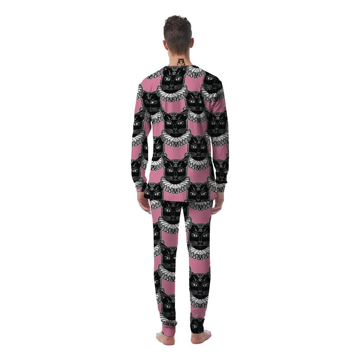 Black Cat Gothic Men's Pajamas-grizzshop