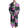 Black Cat Gothic Men's Robe-grizzshop