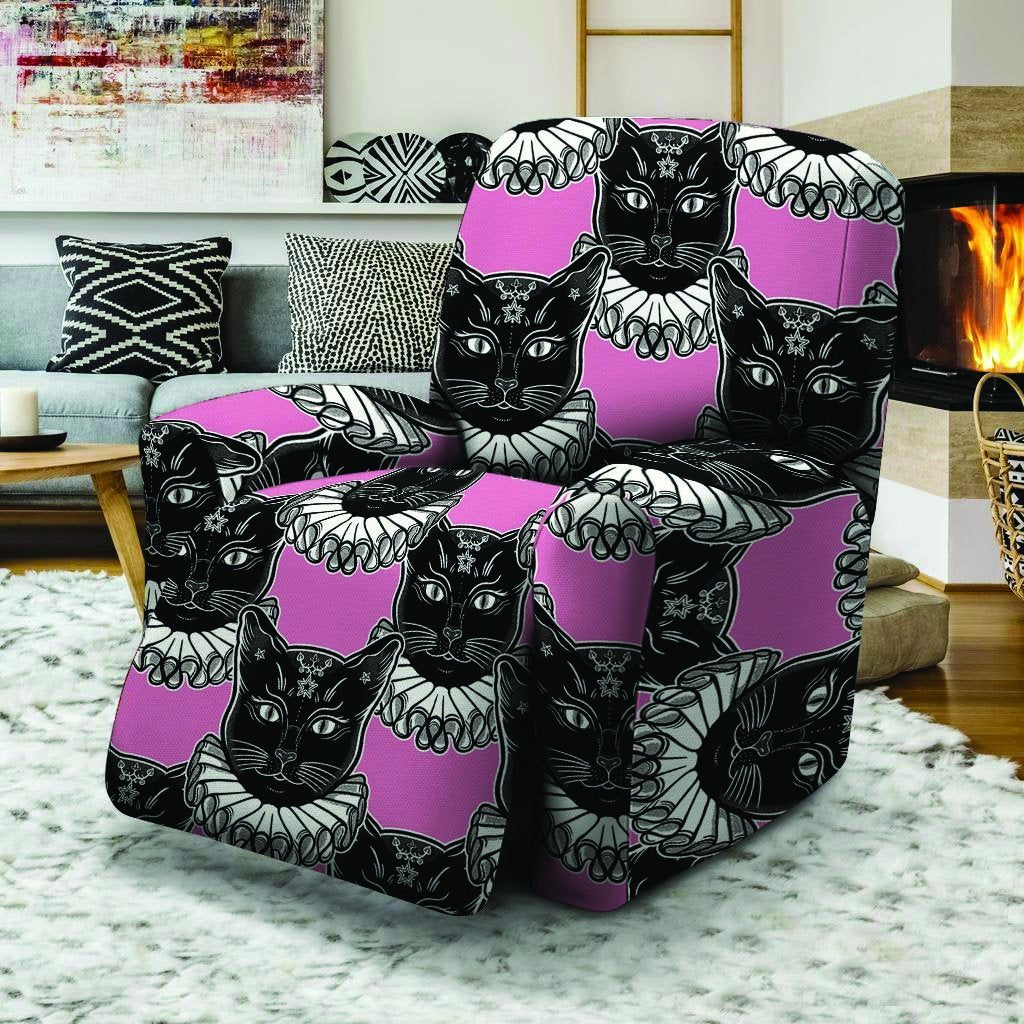 Black Cat Gothic Recliner Cover-grizzshop