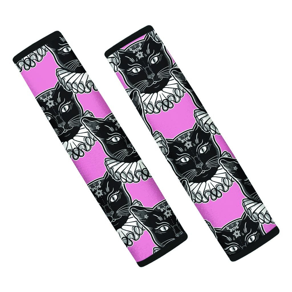 Black Cat Gothic Seat Belt Cover-grizzshop
