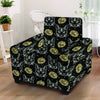 Black Cat Gothic Witch Armchair Cover-grizzshop