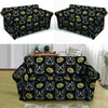 Black Cat Gothic Witch Loveseat Cover-grizzshop