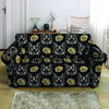 Black Cat Gothic Witch Loveseat Cover-grizzshop