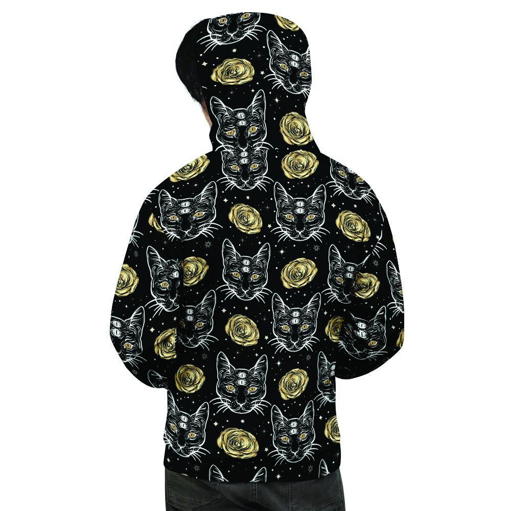 Black Cat Gothic Witch Men's Hoodie-grizzshop