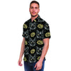 Black Cat Gothic Witch Men's Short Sleeve Shirt-grizzshop