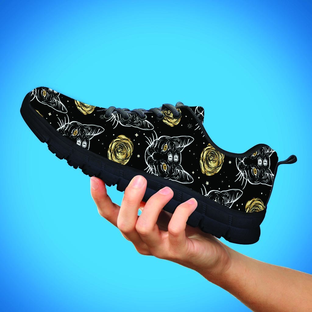 Black Cat Gothic Witch Men's Sneakers-grizzshop