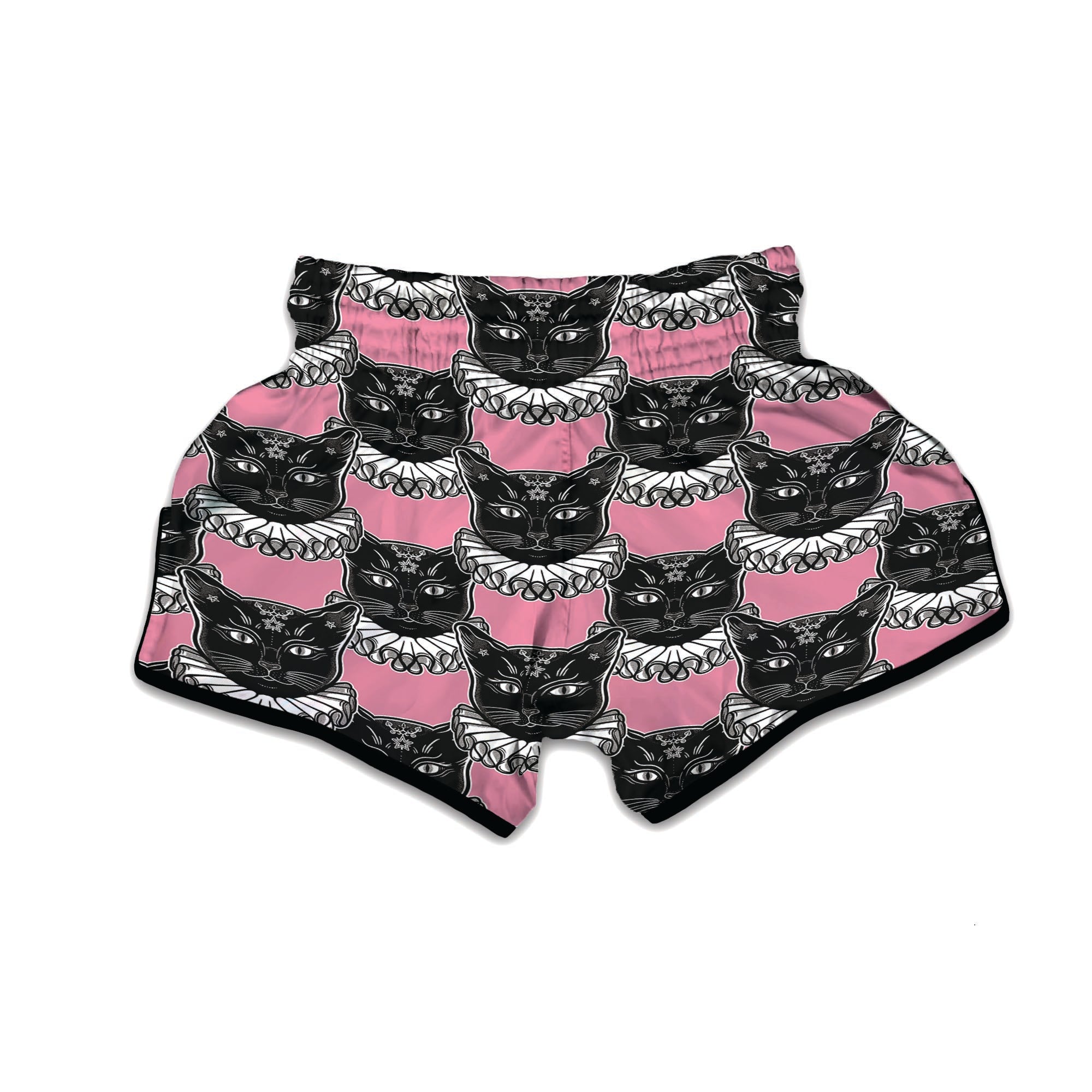 Black Cat Gothic Witch Muay Thai Boxing Shorts-grizzshop