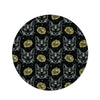 Black Cat Gothic Witch Round Rug-grizzshop