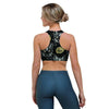 Black Cat Gothic Witch Sports Bra-grizzshop