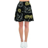 Black Cat Gothic Witch Women's Skirt-grizzshop