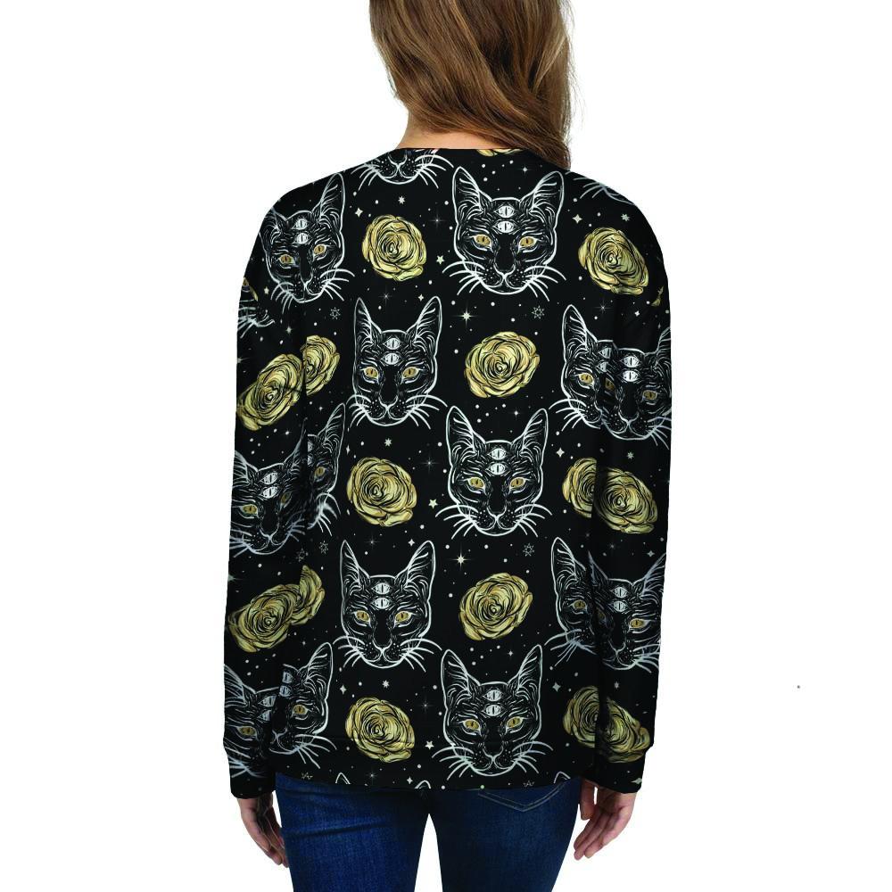 Black Cat Gothic Witch Women's Sweatshirt-grizzshop