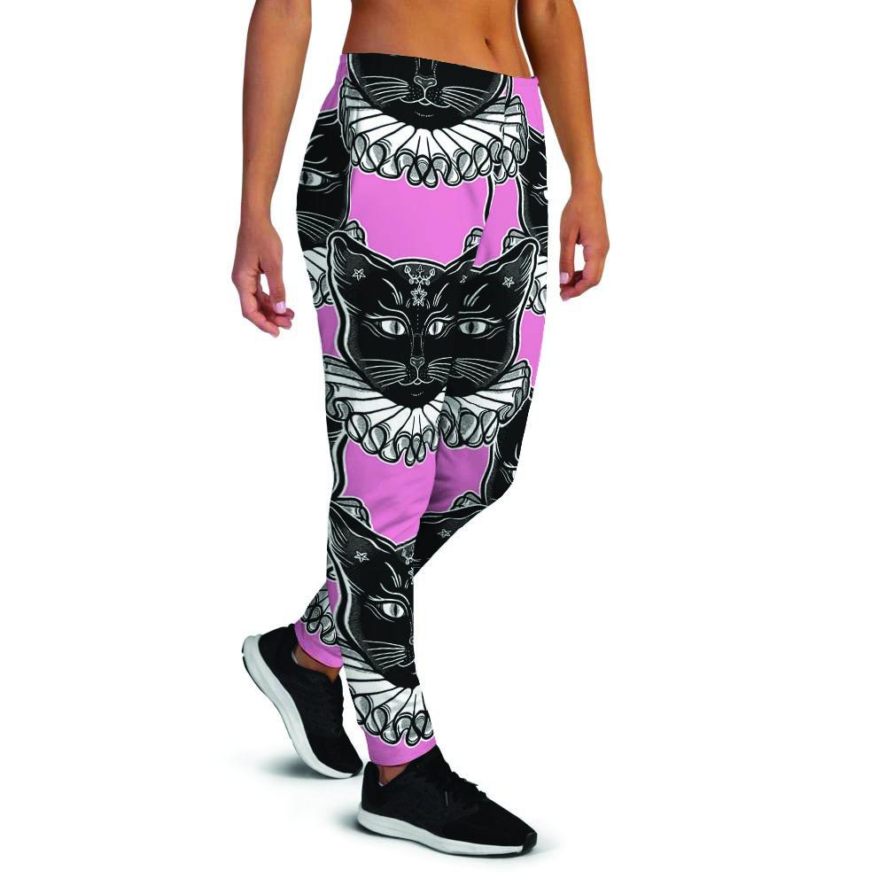 Black Cat Gothic Women's Joggers-grizzshop