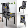 Black Cat Knit Pattern Print Chair Cover-grizzshop