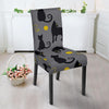 Black Cat Knit Pattern Print Chair Cover-grizzshop