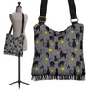 Black Cat Knit Pattern Print Crossbody bags-grizzshop