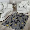 Black Cat Knit Pattern Print Floor Mat-grizzshop