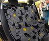 Black Cat Knit Pattern Print Pet Car Seat Cover-grizzshop