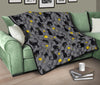 Black Cat Knit Pattern Print Quilt-grizzshop