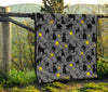 Black Cat Knit Pattern Print Quilt-grizzshop