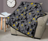 Black Cat Knit Pattern Print Quilt-grizzshop