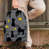 Black Cat Knit Print Backpack-grizzshop