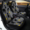 Black Cat Knit Print Car Seat Covers-grizzshop