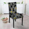 Black Cat Knit Print Chair Cover-grizzshop