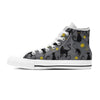 Black Cat Knit Print Men's High Top Shoes-grizzshop